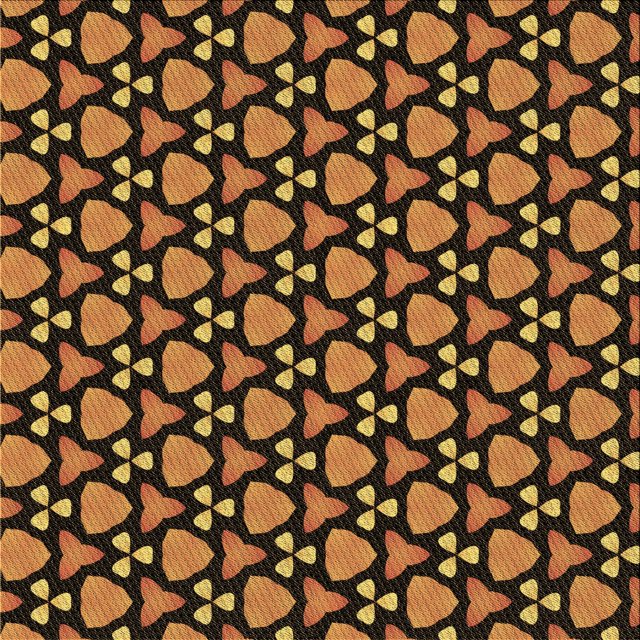 Ahgly Company Machine Washable Indoor Square Transitional Orange Area Rugs, 4' Square