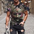 thumbnail image 1 of Qertyioot T-Shirt d'Été pour Hommes à Col Rond Imprimé Carnaval Manches Courtes Décontractées Nouvelles Arrivées, 1 of 3