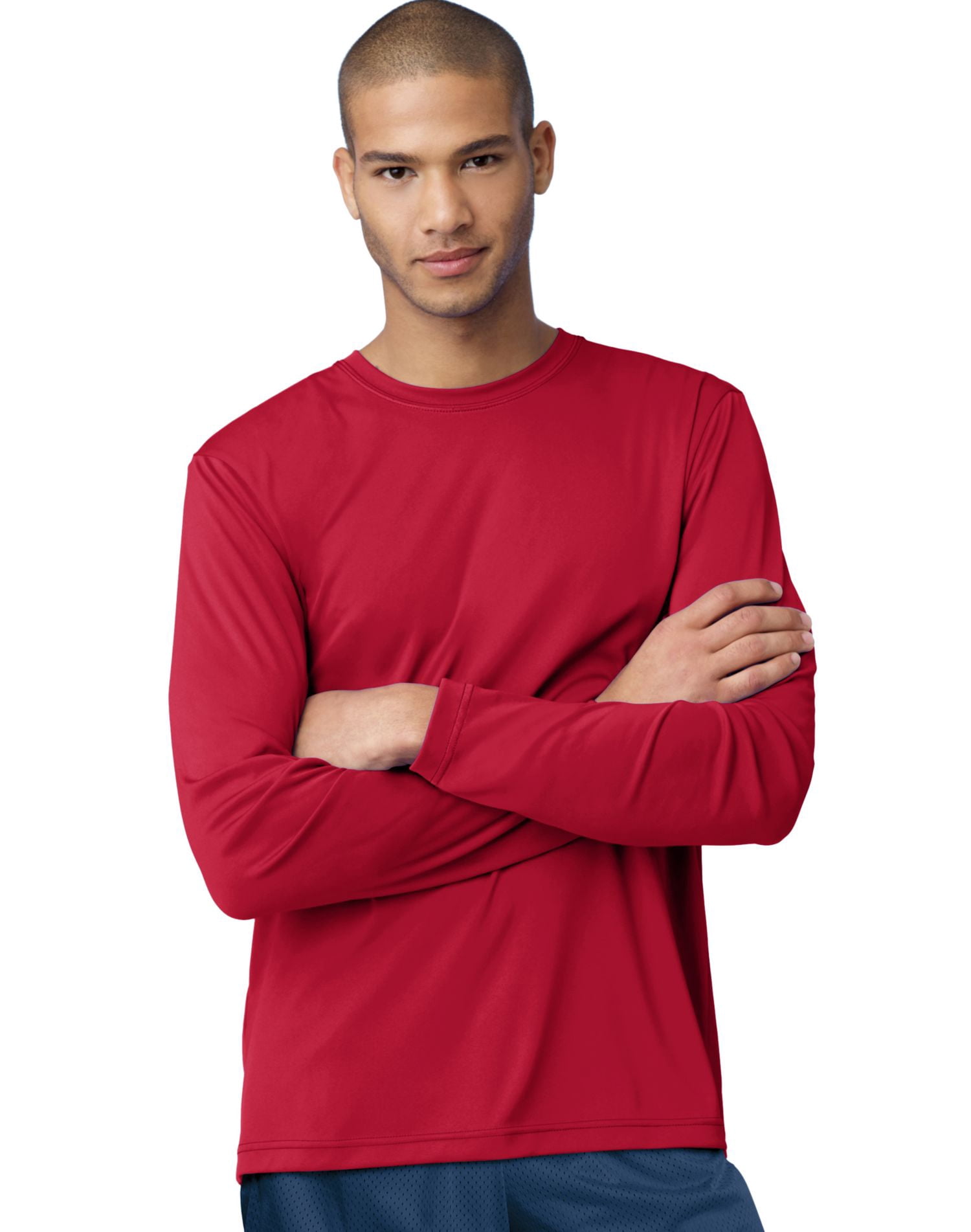 Hanes T-Shirt à Manches Longues pour Hommes Cool DRI Performance - Meilleur Vendeur, TP