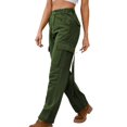 thumbnail image 1 of YTDSCS Cargo Pants for Womens Washed Jeans Cargopants Spring Fall Women's Elastic Waist Sweatpants S-2XL, 1 of 7