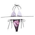 thumbnail image 2 of Birdeem Womens Bikini Printed High-Waisted Swimsuit Bikini Two-Piece Split Swimsuit Set, 2 of 7