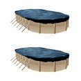 thumbnail image 1 of Swimline 12x24 Ft. Heavy Duty Oval Above Ground Winter Pool Cover, Blue (2 Pack), 1 of 6