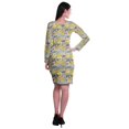 thumbnail image 3 of Moomaya Womens Full Sleeve Printed Midi Length Printed Bodycon Dress, 3 of 6