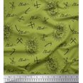 thumbnail image 1 of Soimoi Green Poly Georgette Fabric Hardware Tools & Text Printed Craft Fabric by the Yard 42 Inch Wide, 1 of 1