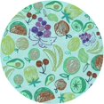 thumbnail image 1 of Ahgly Company Tapis de Zone Rond Vert Transitionnel pour Intérieur Lavable à la Machine, 8 Pieds Rond, 1 of 7