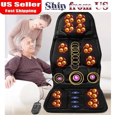 Coussin de Siège de Massage à 8 Modes avec Chaise de Massage Chauffée pour le Cou pour la Maison/la Voiture