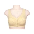 thumbnail image 2 of Women‘s Soft Cotton Front Closure Bralette  Floral Print  Wire   Vest Style  Plus Size, 2 of 4