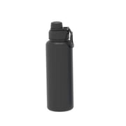 Mainstays 40 fl oz Double Wall Vacuum Insulated Stainless Steel Sport Water Bottle with Leakproof Lid, Fits Car Cup Holder for Travel & Daily Use