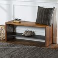 thumbnail image 1 of Banc d'Entrée en Bois Massif Bicolore Alpine 42" - Ambre, 1 of 5