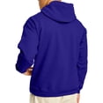 thumbnail image 2 of Hanes Mens EcoSmart Fleece Hoodie, M, Purple, 2 of 4