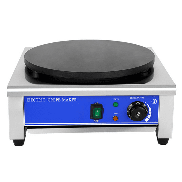 INTBUYING Commercial Crepe Make Machine Electric Single Crepe Maker and Griddle Pancake Machine 110V