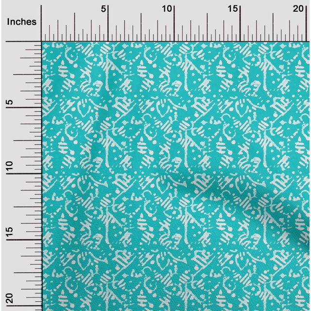 oneOone Polyester Lycra Fabric Abstract Block Decor Fabric Printed BTY 56 Inch Wide