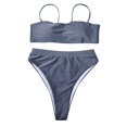 thumbnail image 3 of Women's Bikini High Waisted Tummy Control Two Piece Swimsuit Sling Swimwear, 3 of 6