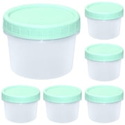 6 Pack 5.4oz Reusable Freezer Storage Containers with Twist Top Lids Airtight,Clear Plastic Food Storage Meal Prep Containers for Leftover Lunch Fruit Salad Snack, Small Soup Container Microwave Safe