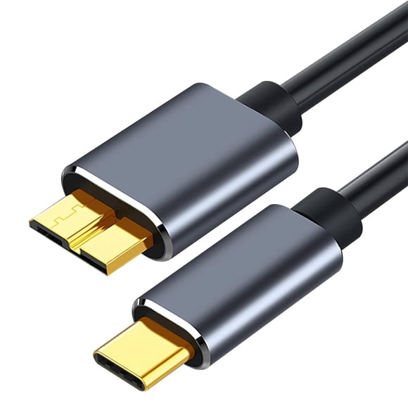 REQO USB C Hard Drive Cable, 1.6ft 3.3ft 6.5ft 5Gbps Micro B to Type C Lead Portable External Hard Drive Compatible with WD, Seagate Expansion, Toshiba, M3 1TB, Galaxy S5/Note 3