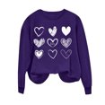 thumbnail image 5 of Yuyuzo Chandails en Molleton pour Femmes Décontractés Saint-Valentin Manches Longues Col Rond Ample Ajusté Mince Chandail Tops, 5 of 5