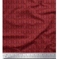 thumbnail image 1 of Soimoi Red Poly Georgette Fabric Wild Animal Skin Small Decor Fabric Printed BTY 52 Inch Wide, 1 of 3