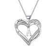 thumbnail image 1 of Ladies Double Heart Diamond Necklace With 26 English Letters Couple Necklace, 1 of 8