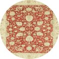 thumbnail image 1 of Ahgly Company Indoor Round Abstract Bright Orange Oriental Area Rugs, 4' Round, 1 of 6