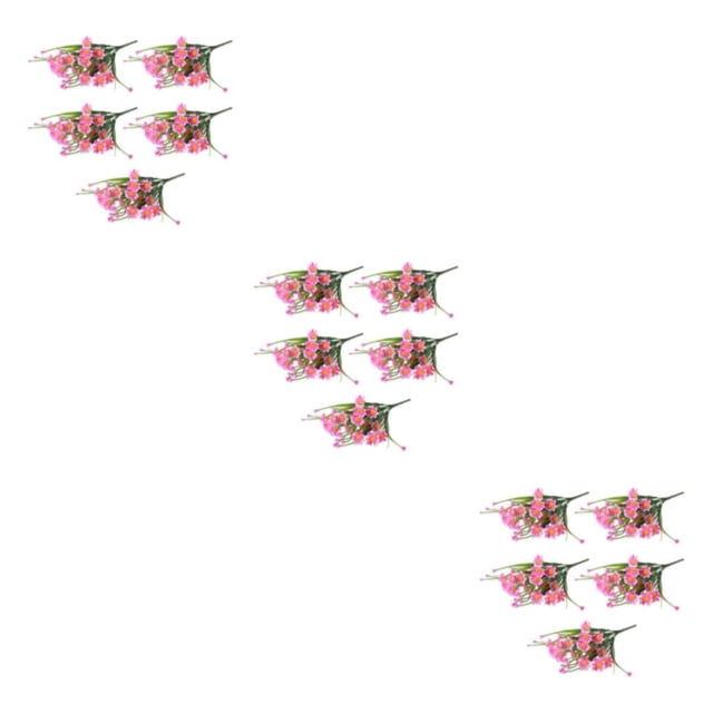 Baohd 5pcs/set Arrangement de Fleurs Artificielles Réalistes Entretien Bas et Rose Réaliste 3Set