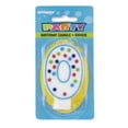thumbnail image 1 of Bougie d'anniversaire à pois en forme de chiffre « 0 » de Unique Industries, 1 of 2