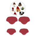 thumbnail image 3 of Semelles de Talon pour Chaussures, Inserts de Réparation de Talon, Chaussures de Sport, Semelle de Talon pour Hommes et Femmes, Talons Hauts Rouge Vin, 3 of 9