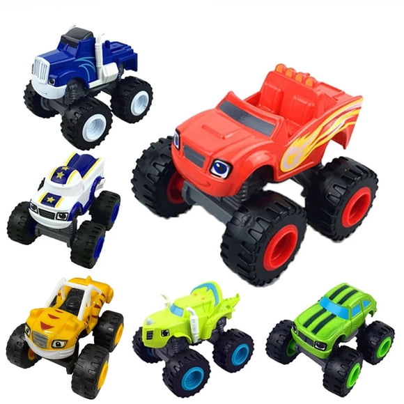 Mupvlun Blaze les Machines Monstres, 6 Pcs Camion Monstre pour Enfants, Jouets Véhicules Camions, Machines Cadeaux pour Enfants