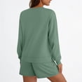 thumbnail image 5 of HAiming Ensemble 2 Pcs pour Femmes Chandail Col Rond Chandails en Molleton et Shorts Surdimensionnés Amples, 5 of 5