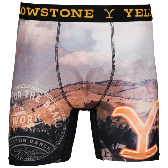 Yellowstone Caleçons Boxeurs Paysage Fumant - Grand (36-38)