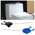 thumbnail image 2 of 2 Pieces Toilet Flapper Replacements 2 Inch Toilet Flapper Stopper Water Saving Flappers with 2 Pieces Toilet Chains,2 x Toilet flappers 2 x Toilet handle chains,Blue & Black, 2 of 8