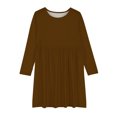 thumbnail image 5 of MeetoTime Robe de Performance pour Filles à Manches Longues, Couleur Unie, Col Rond, Extensible, Robe de Récital Scolaire, 4-14 Ans, Vêtements pour Enfants, 5 of 5