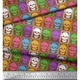 thumbnail image 3 of Soimoi Velvet Fabric Skull Halloween Fabric Prints by Yard 58 Inch Wide, 3 of 3