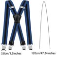 thumbnail image 3 of Little Hand Mens Elastic Suspenders Heavy Duty Work Metal Clips Braces X Shape, 3 of 3