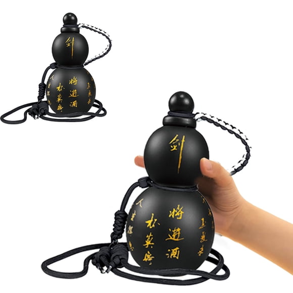 Gourd Water Bottle 28oz Gourd Style Tritan Water Bottle(with Strap Waist Rope Cup Brush Charm DIY Sticker) Reusable Water Flask Screw Top Leak Proof Sport Flask Jug Coffee Cups