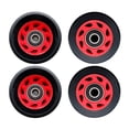 thumbnail image 2 of jinwen 4 Roues de Patinage à Roulettes - Roues Résistantes Patins à Roulettes à Double Rangée Accessoires Noir+rouge, 2 of 8