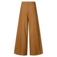 thumbnail image 4 of Meichang Women's Plus Size High Waisted Wide Leg Pants, Brown, Size XL, 4 of 9