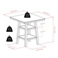 thumbnail image 2 of Winsome Orlando 3 Piece Set High Table, 2 Shelves with 2 Saddle Seat Stools, 2 of 6