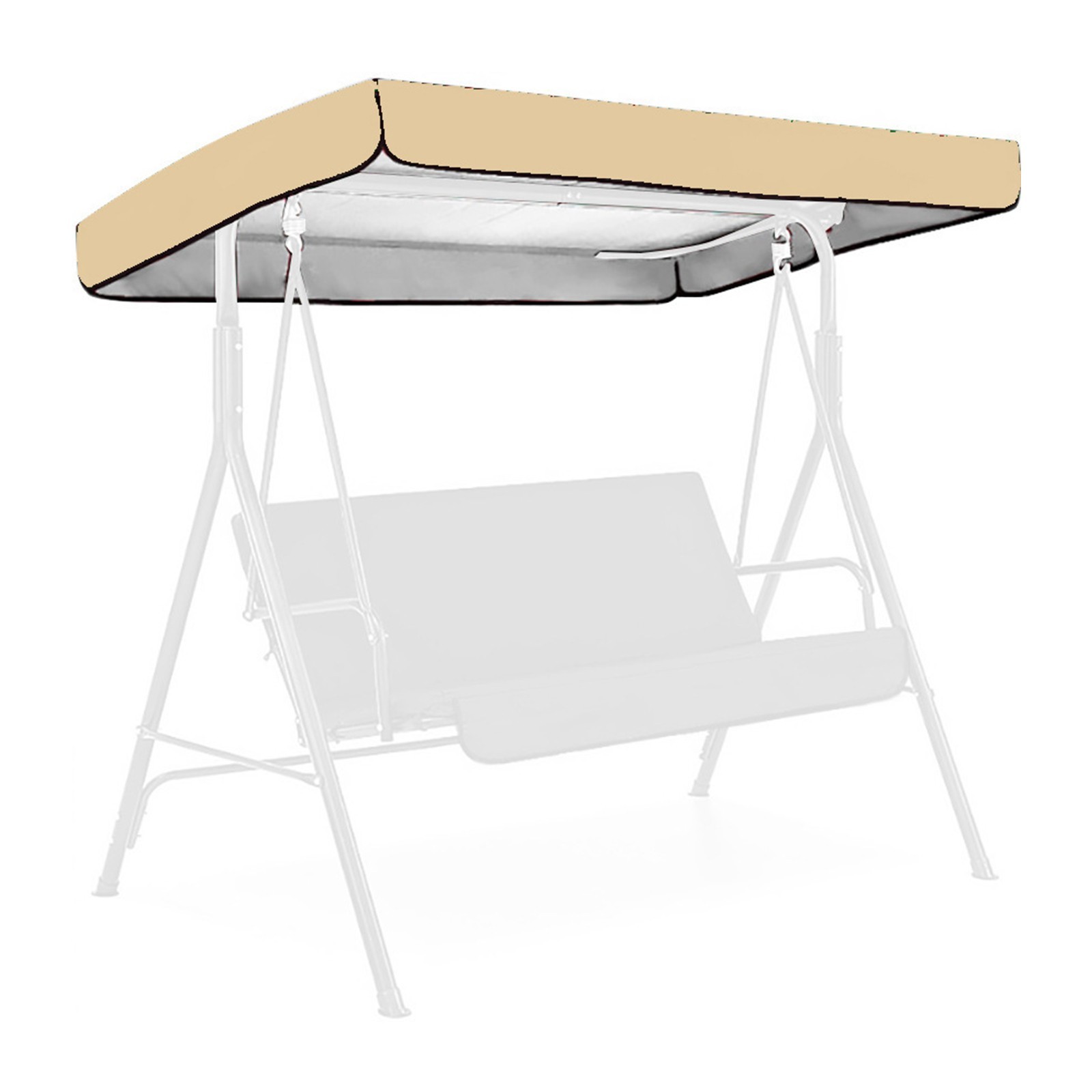 Hbdhejl Replacement Shade Cover For Swing Seat 3 Seater Garden Swing Cover Rainproof Garden Patio Outdoor Rainproof Swing Shade Cover Replacement Shade Cloth