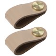 thumbnail image 1 of Cabinet Knobs Faux Leather 2PCS Drawer Knobs Cupboard Pull Knobs with Screws, 1 of 10