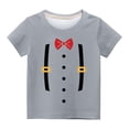thumbnail image 3 of Penkiiy T-Shirts Garçons Filles Imprimés 3D Graphiques Col Rond Manches Courtes pour Enfants 7 Ans Gris, 3 of 3