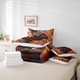 thumbnail image 4 of Red Panda Bed Set in a Bag 7 Pcs,Natural Cute Wild Animal Snowy Bedding Set,Fall Maple Leaves Botanical Tree Orange Brown Comforter with Fitted,Flat Sheet,Pillowcase,Pillow Covers,King, 4 of 5