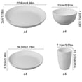 thumbnail image 3 of Home Plastic Dinnerware Set 16-piece Set Including Plates Bowls and Cups for Home Use Shatterproof and Microwave-safe Suitable for Kitchen Use Home Essentials, 3 of 6
