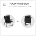 thumbnail image 4 of Foldable Lounge Chair, Fabric Upholstered Recliner with Armrest, Black, 4 of 10