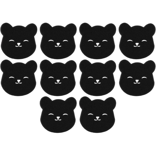 Attrape-poils pour Animaux de Compagnie, Attrape-Charpie pour Lessive, Attrape-Poils de Lessive Noir, Mignon en Forme d'Ours, Réutilisable, Attrape-Poils de Chien pour Laveuse, pour Vêtements et Literie (10 Pcs)