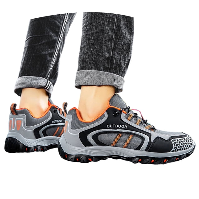Bmisegm Espadrilles pour Hommes Espadrilles de Randonnée Chaussures de Marche Légères pour l'Extérieur Chaussures de Course Non Étanches pour un Randonnée Confortable Chaussures pour Hommes Espadrilles pour Hommes Gris 7.5