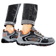Bmisegm Men's Sneakers Hiking Sneakers Lightweight Outdoor Walking Shoes Non Water Running Shoes for Comfortable Trekking Footwear Sneakers Grey 8.5