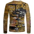 thumbnail image 5 of CEHVOM T-shirt à Manches Longues pour Homme, Coupe Ample, Col Rond, Impression 3d, Haut, Solde, 5 of 5