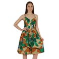 thumbnail image 3 of Moomaya Printed Adjustable Spaghetti Strap Dress For Women Summer Midi Dress with Pockets, 3 of 4