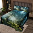 thumbnail image 2 of Erosebridal Jungle Scenery Coverlet Set Twin, Nature Landscape Bedding Set, Mystic Pine Room Decor, 2 of 5
