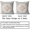 thumbnail image 2 of Light Green Boho Throw Pillow Covers Set of 2 Monaco Rug Carpet Double Sided Pattern Cotton Soft Pillow Case Cushion Cover Pillowcase for Garden Couch Sofa Bed Decorative 20x20 inch, 2 of 5